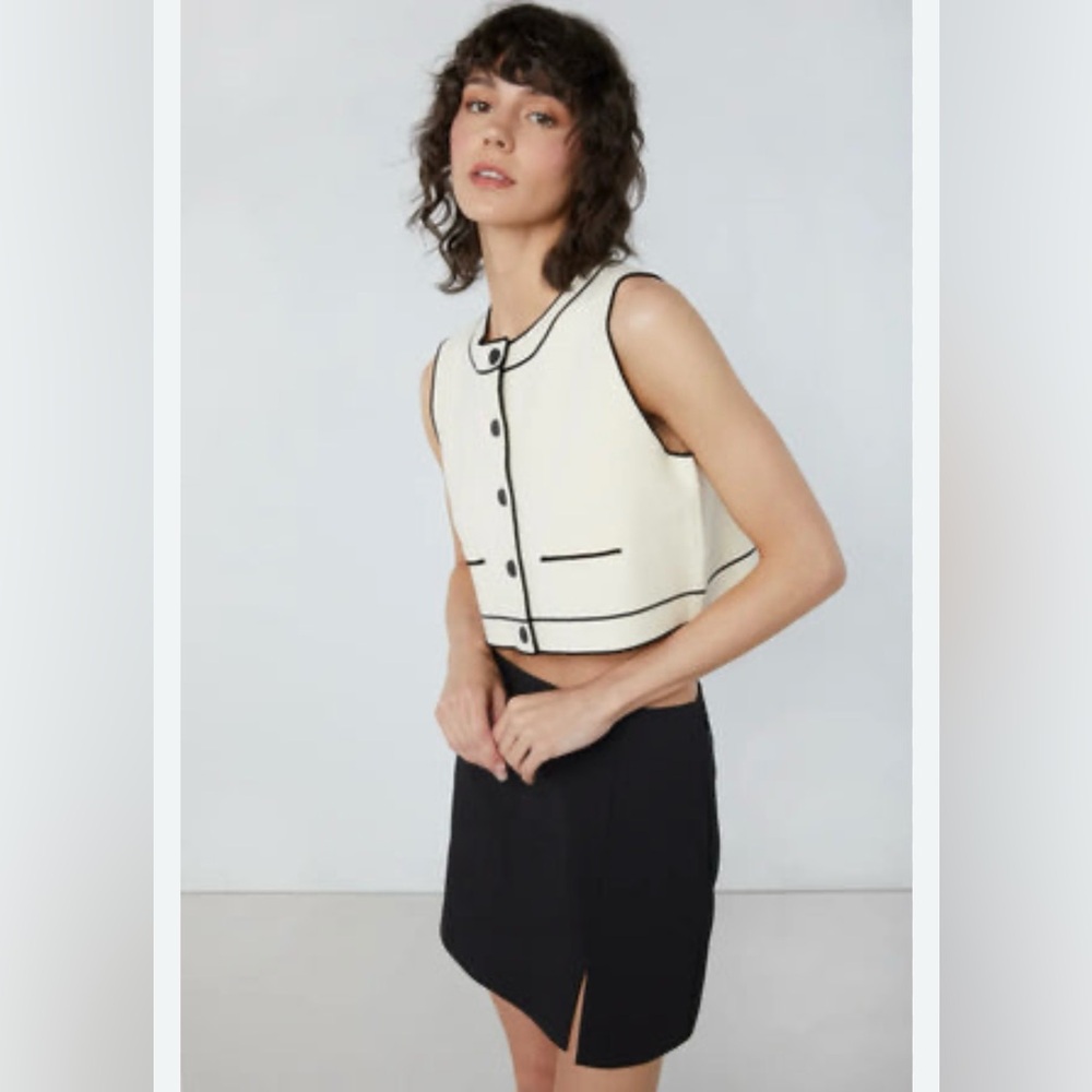 Oak + Fort Button Up Sweater Vest